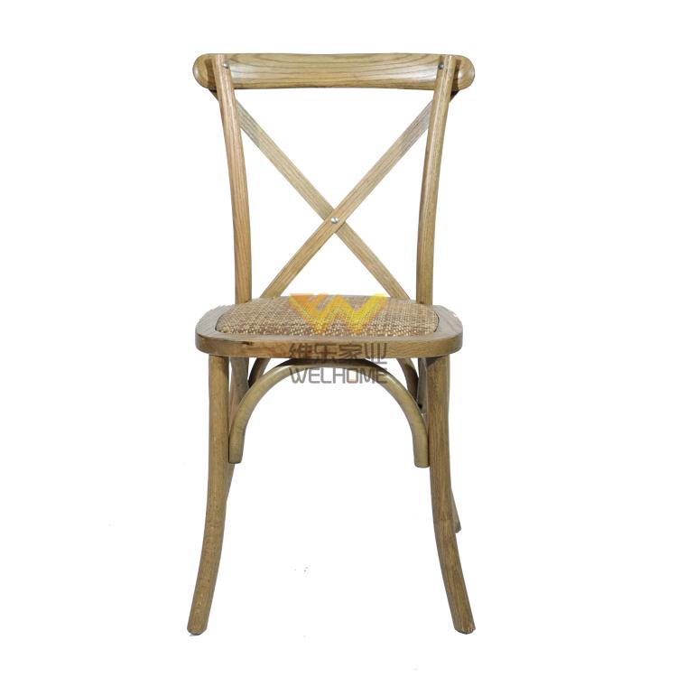 Wholesale Hotel furniture antique wooden farmhouse chair cross back chair